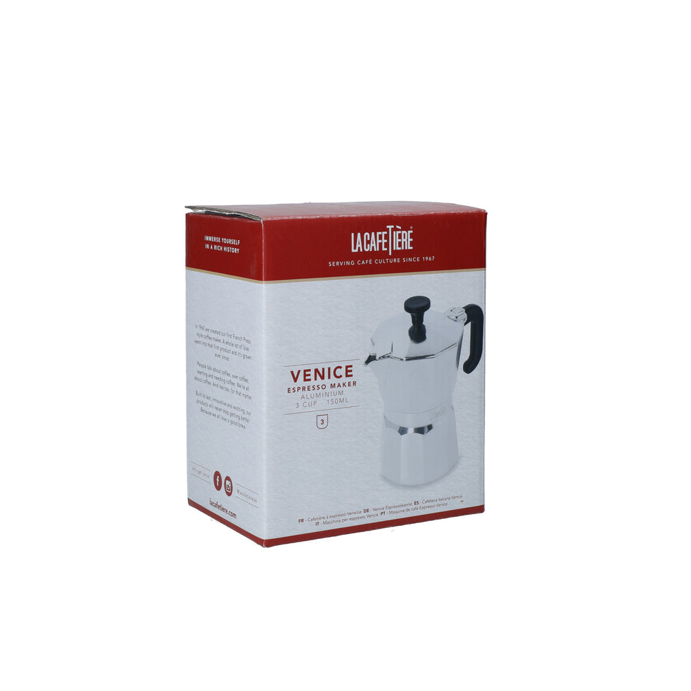 La Cafetière Venice 3 Cup Espresso Maker - Aluminium