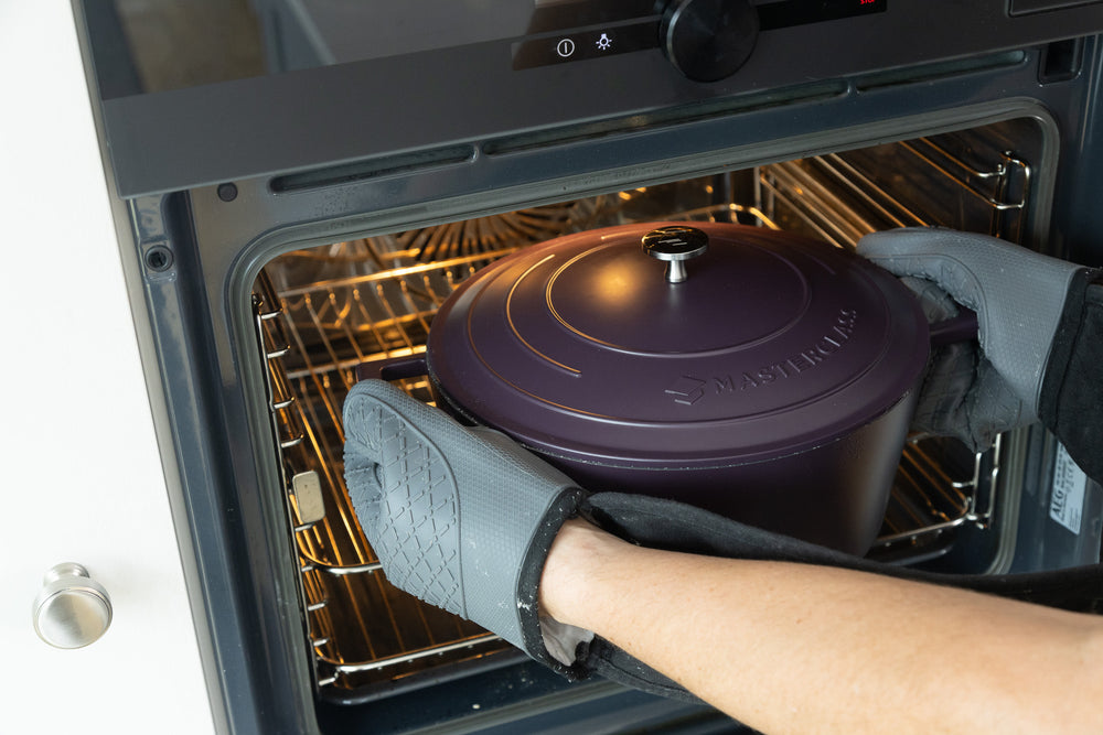 MasterClass Purple Cast Aluminium Casserole Dish, 20cm, 2.5L