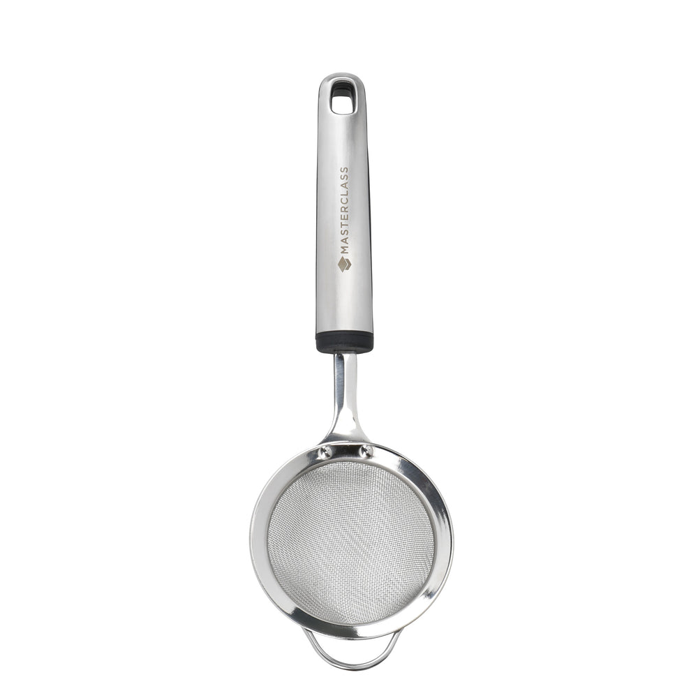 MasterClass 2pc Bakeware Set with Swirl Cast Aluminium Decorative Cake Pan and Soft Grip Stainless Steel Sieve