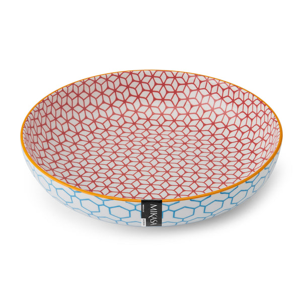 Mikasa Blue Geometric Stoneware Bowl, 21 cm image 4