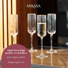 Mikasa Sorrento Ridged Crystal Champagne Flute Glasses, Set of 4, 200ml image 9