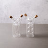 2pc Dual Oil & Vinegar Glass Cruet Bottle Set image 2