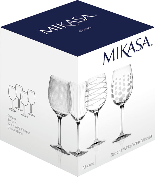 Mikasa Cheers Set Of 4 White Wine Glasses image 4