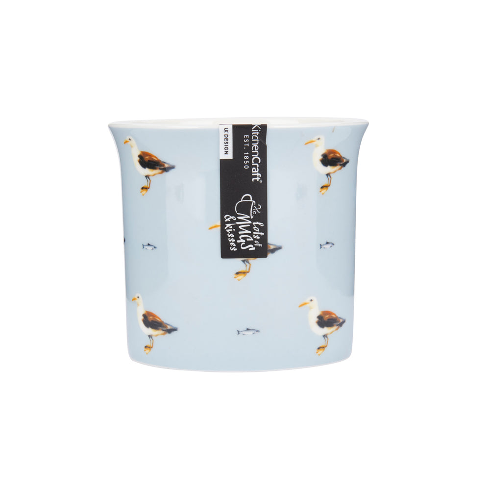Set of 4 KitchenCraft Fluted China Seagull Mugs