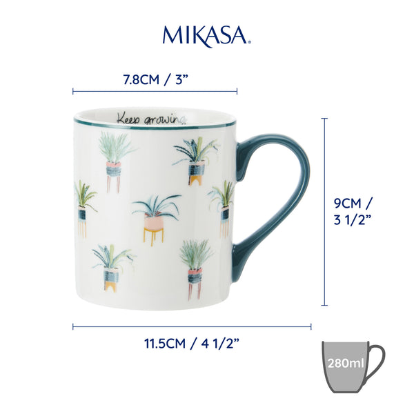 Mikasa Plant Straight-Sided Porcelain Mug, 280ml image 7