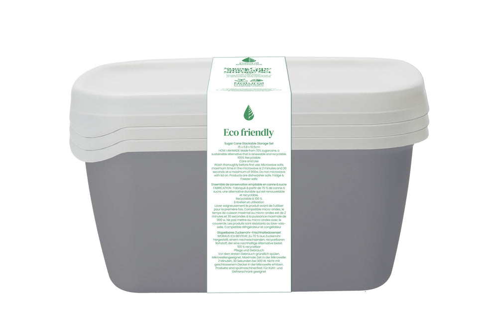 Natural Elements Eco Stackable Storage Set of 3 - Medium, 900ml