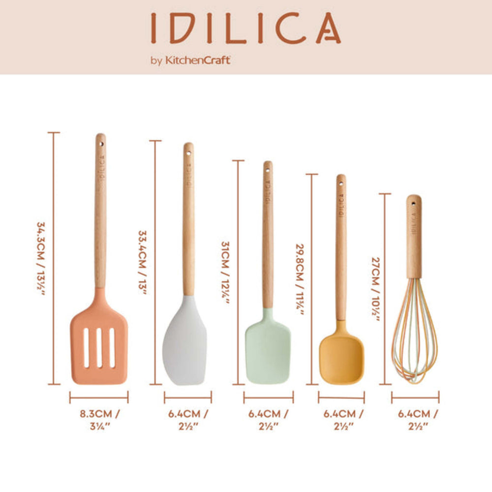 Idilica 2pc Silicone Kitchen Tools and Cream Holder Set