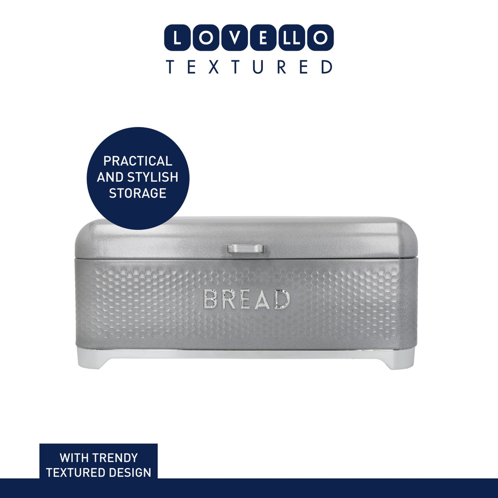 Lovello Textured Bread Bin - Shadow Grey