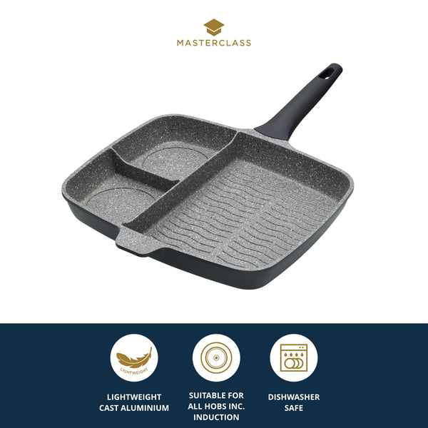 MasterClass Cast Aluminium Three Section Grill Pan image 9