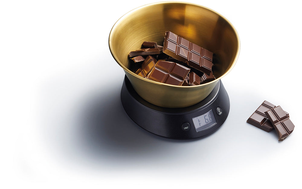 MasterClass Electronic Dual Dry and Liquid Scales with Brass Finish Bowl