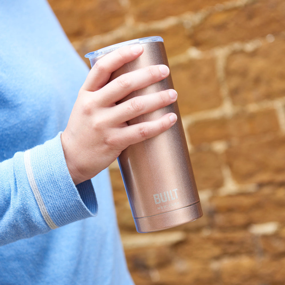 Built 590ml Double Walled Stainless Steel Travel Mug Rose Gold