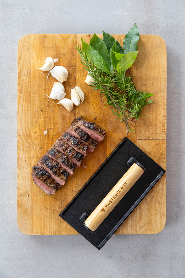 MasterClass Cast Iron Grill Press with Wooden Handle image 4