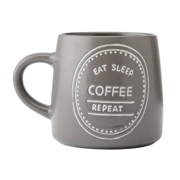 Mikasa Eat Sleep Coffee Repeat Mug, 400ML image 3