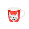 KitchenCraft China 425ml Cat Specs Barrel Shaped Mug image 3