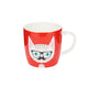 KitchenCraft China 425ml Cat Specs Barrel Shaped Mug