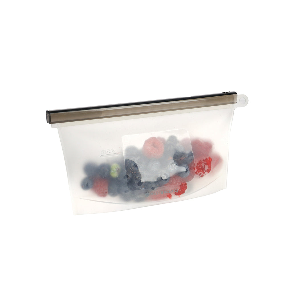 MasterClass 500ml Reusable Food Bag with Leakproof and Airtight Seal, BPA-Free Silicone