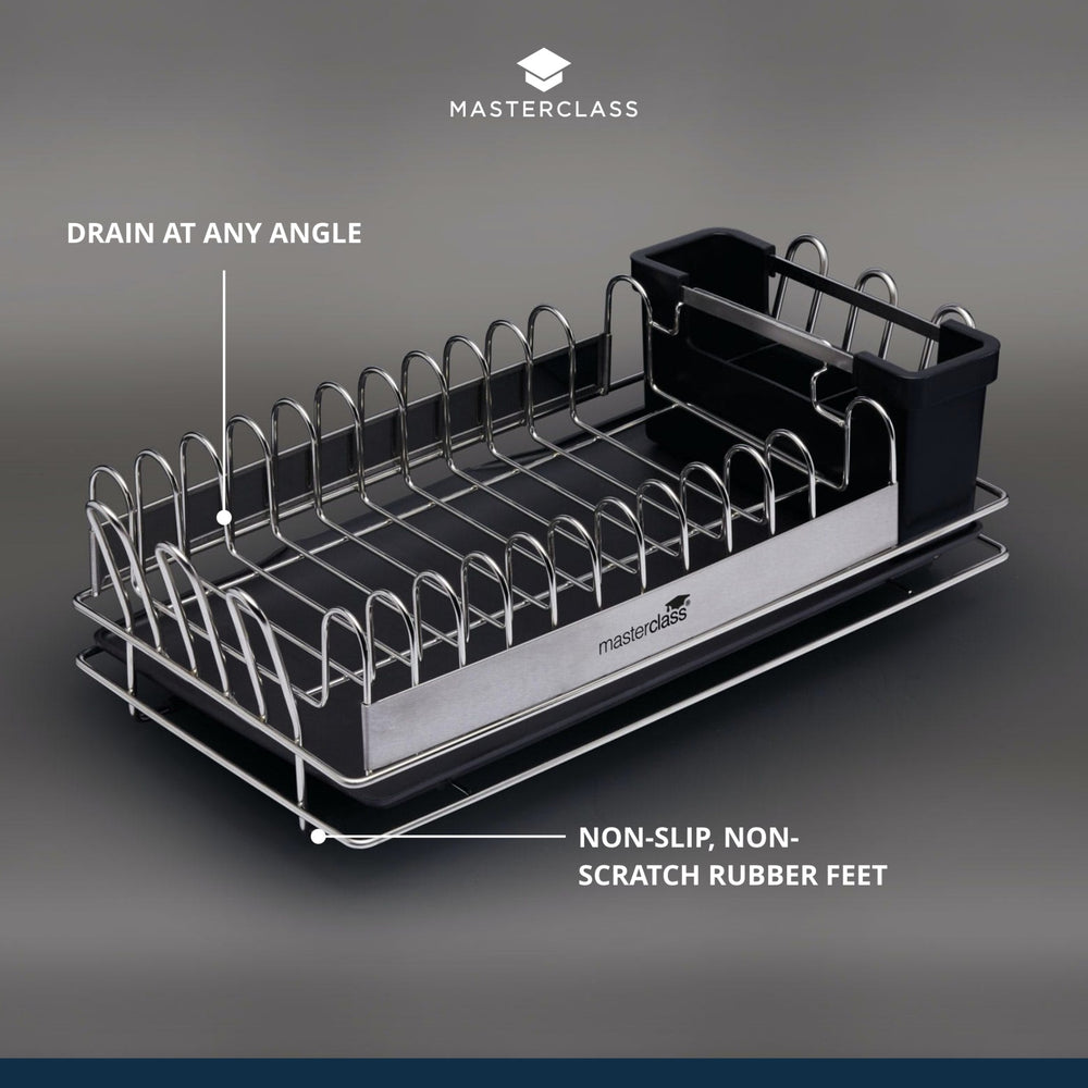 MasterClass Compact Stainless Steel Dish Drainer