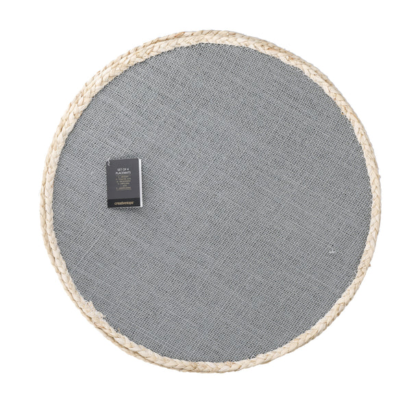 Creative Tops Round Jute Placemats, Set of 4, Grey, 34 cm image 4