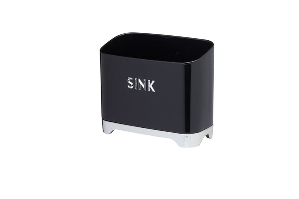 2pc Midnight Black Storage Set including 17.5cm Kitchen Towel Holder and Sink Tidy image 5