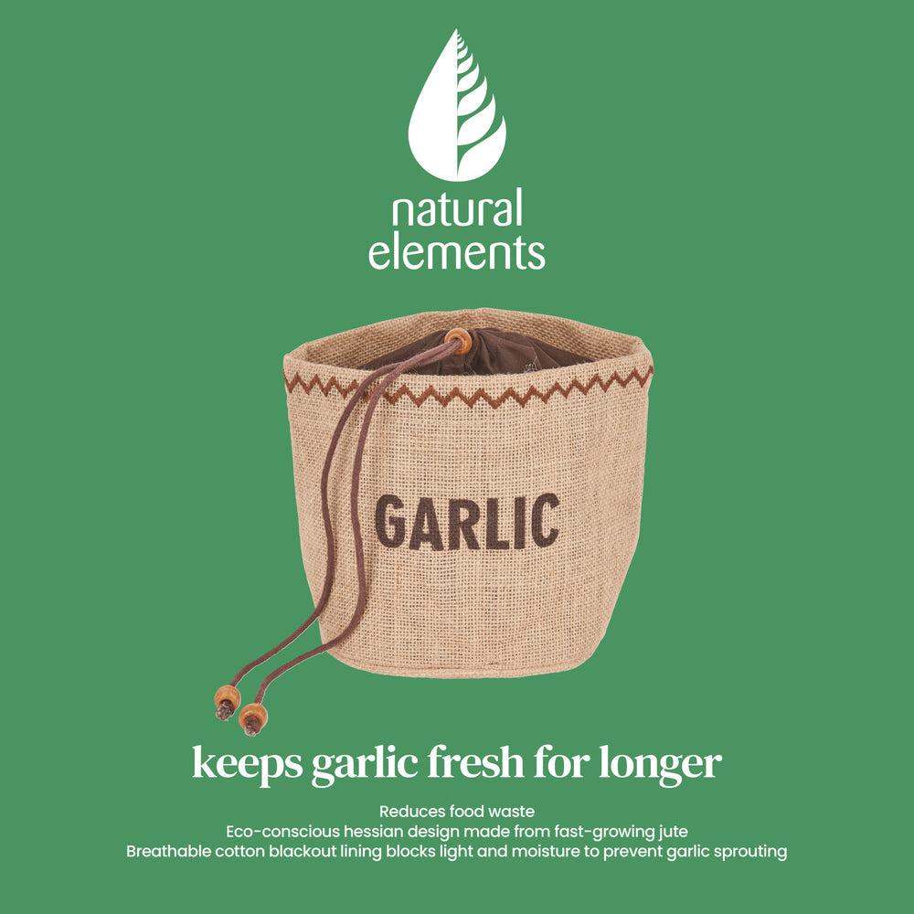 Natural Elements Hessian Garlic Storage Bag