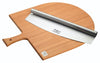 3pc Pizza Peel Set with Pizza Paddle, Bamboo Serving Board and Stainless Steel Rocking Knife image 4