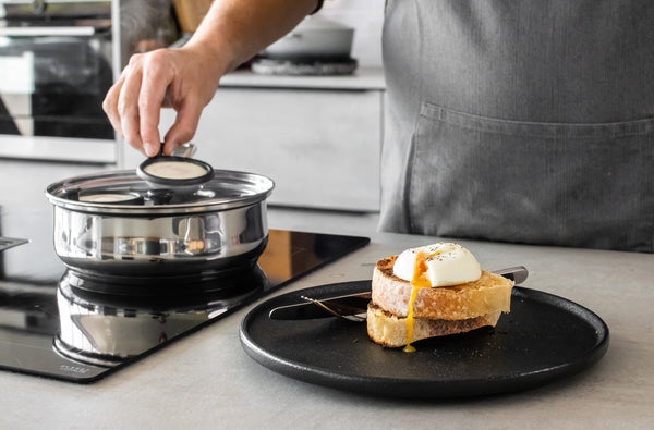 KitchenCraft Stainless Steel Four Hole Egg Poacher image 7