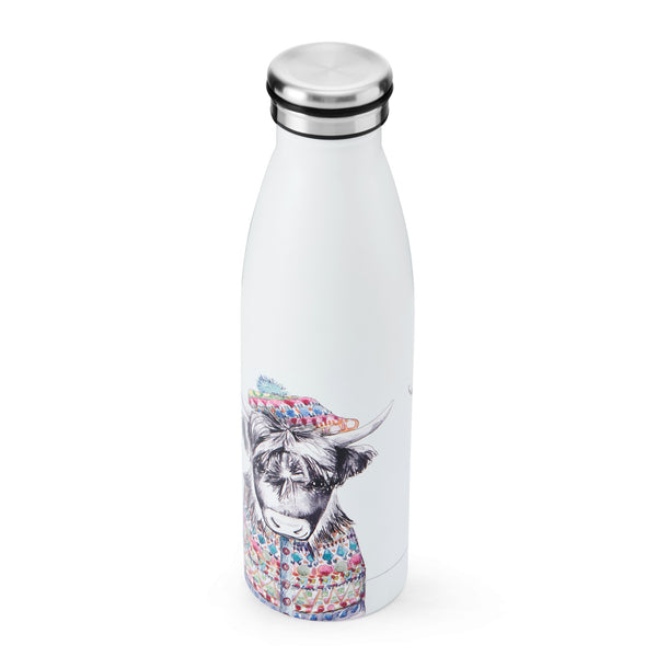 Mikasa Tipperleyhill Highland Cow Double-Walled Stainless Steel Water Bottle, 500ml image 3