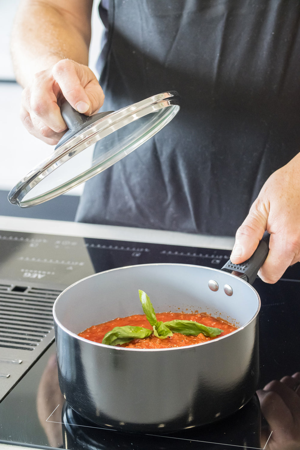 MasterClass Ceramic Non-Stick Induction-Ready Saucepan, 20cm