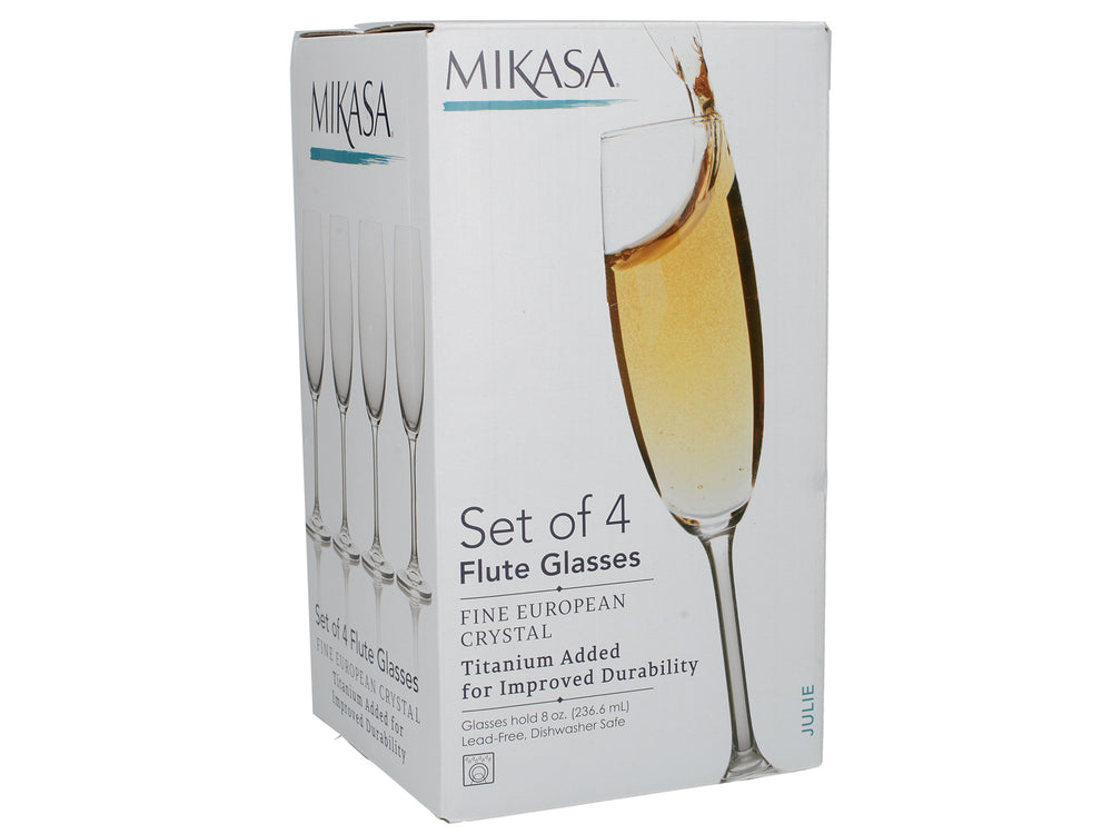 Mikasa Julie Set Of 4 8Oz Flute Glasses