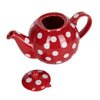 London Pottery Globe 6 Cup Teapot Red With White Spots image 3