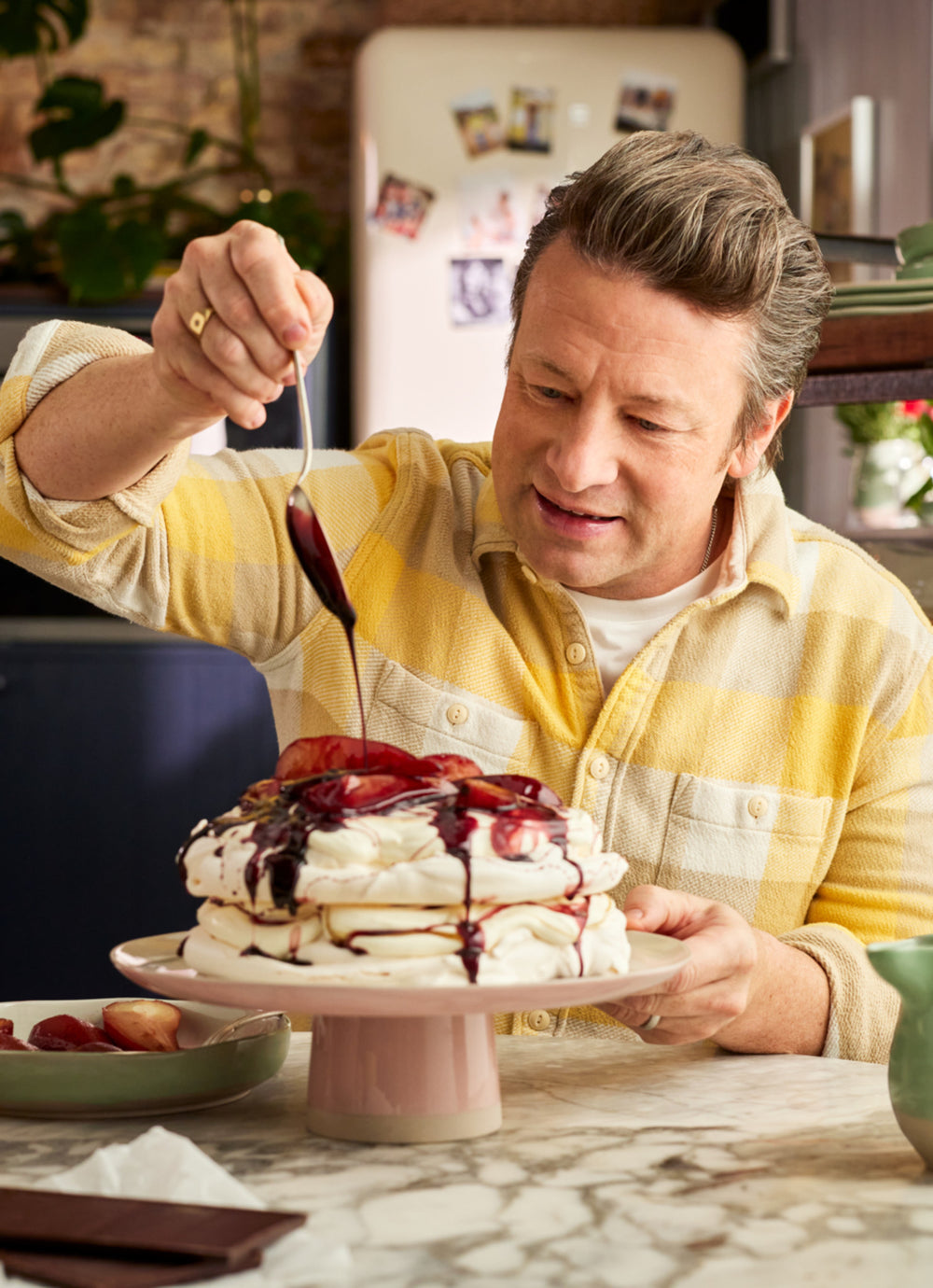 Jamie Oliver Big Love 'Showstopper' Stand, Stoneware, Pink, 31 x 10cm