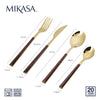 Mikasa 16-Piece Faux Tortoise Shell Cutlery Set, Stainless Steel