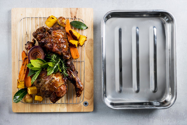 KitchenCraft Stainless Steel 43cm x 31cm Roasting Pan image 6