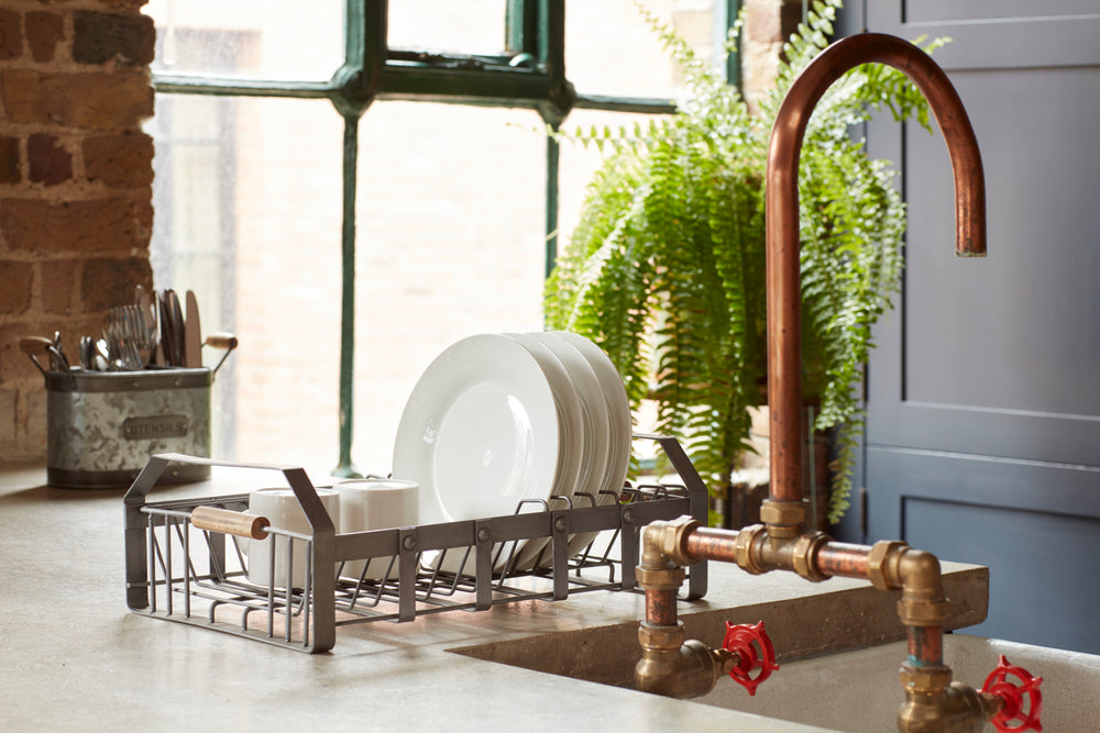 Industrial Kitchen Galvanised Steel Utensil Caddy