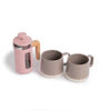 La Cafetière 3pc Cafetière Gift Set with Pisa 3-Cup Cafetière, Pink, and 2x Seville Ceramic Coffee Mugs, 300ml image 1