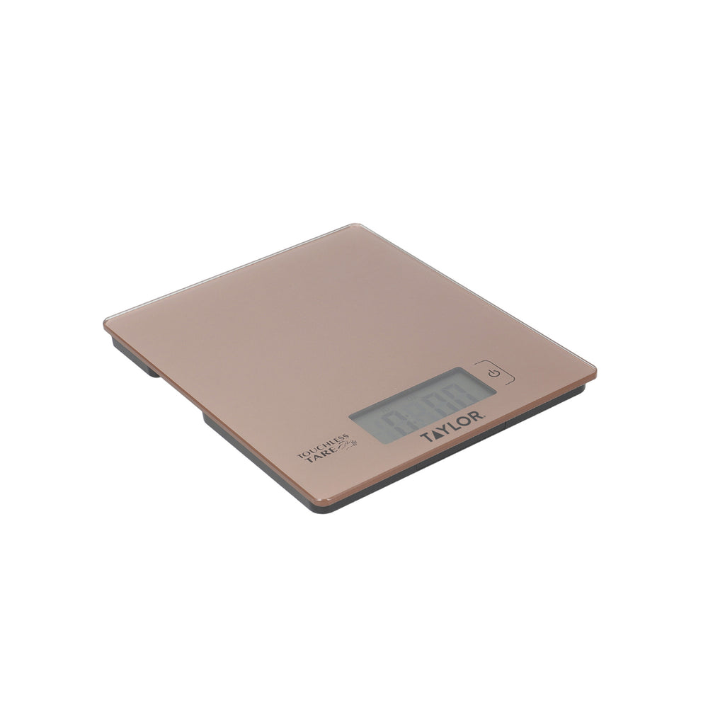 Taylor Digital Food Scales with Touchless Tare in Gift Box, High Accuracy, Plastic, Rose Gold, 16 x 20cm