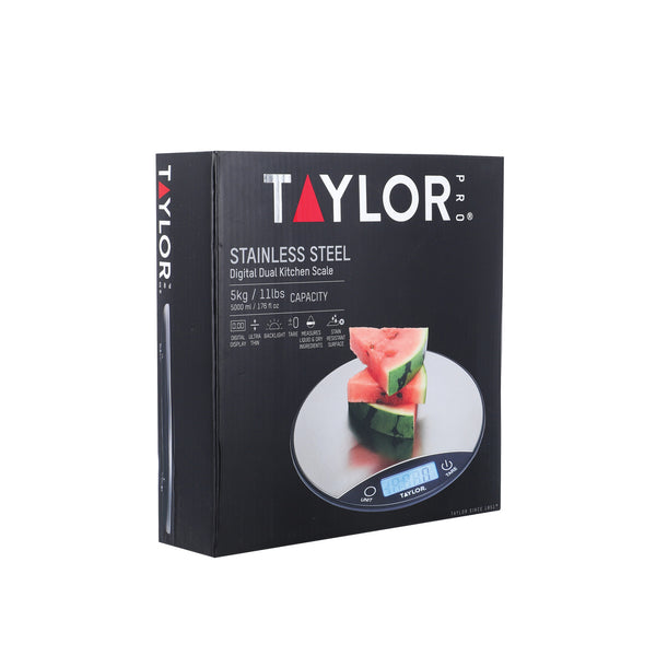 Taylor Pro Digital Dual 5Kg Kitchen Scales - Black & Silver image 4