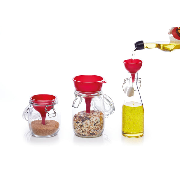 Farberware Plastic Funnel Set, Assorted Sizes - Red (3 Pieces) image 5