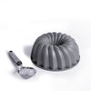 MasterClass 2pc Bakeware Set with Swirl Cast Aluminium Decorative Cake Pan and Soft Grip Stainless Steel Sieve image 1