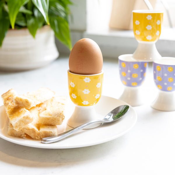 KitchenCraft Retro Floral Egg Cup Set - Porcelain, 4 Pieces image 7