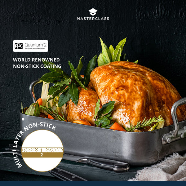 MasterClass Non-Stick Roasting Pan with Handles, 36cm x 27cm image 10
