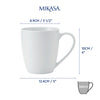 Mikasa Chalk Porcelain Mugs, Set of 4, 380ml, White image 6