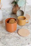 KitchenCraft Idilica Kitchen Canister with Beechwood Lid, 12 x 12cm, Terracotta image 6
