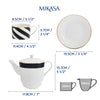 Mikasa Luxe Deco China Tea for One Set, White image 6