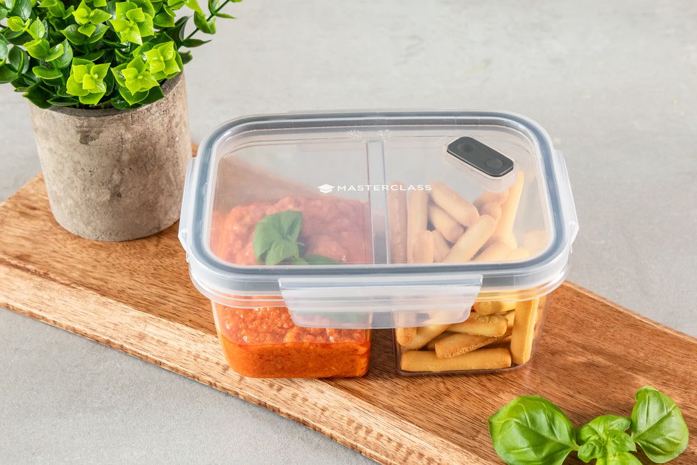 MasterClass Eco Snap Divided Lunch Box - 800 ml