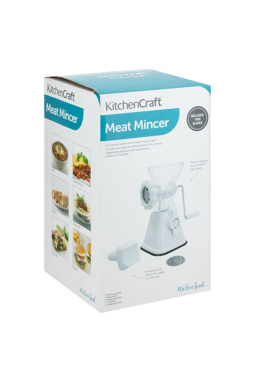 KitchenCraft White Plastic Mincer With Suction Clamp