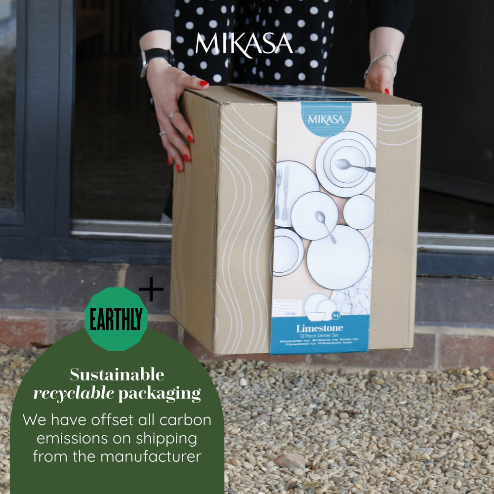 Mikasa Jardin Midnight Stoneware Mugs, Set of 4, 420ml, Black