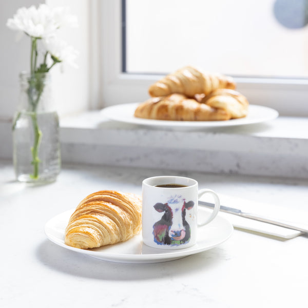 KitchenCraft 80ml Porcelain Watercolour Cow Espresso Cup image 4