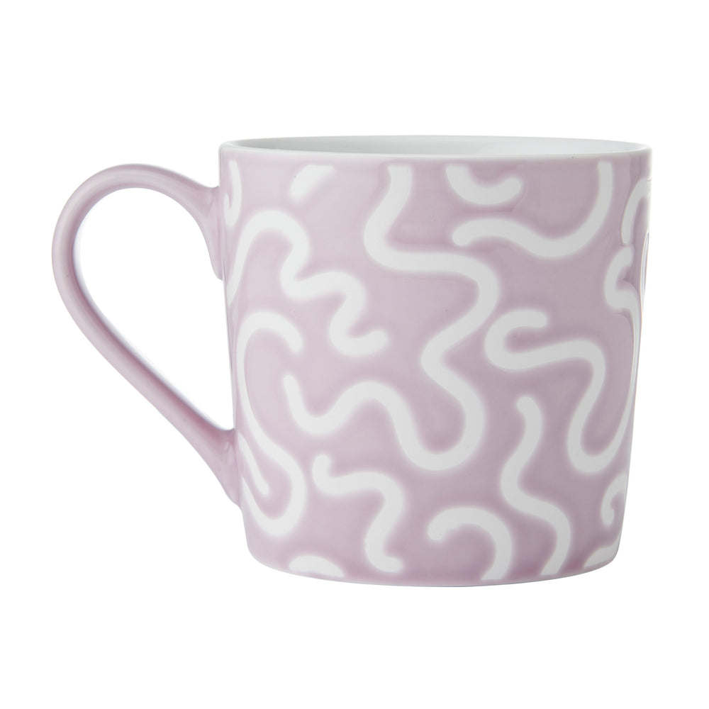 Mikasa Textured Purple Swirl Mug, 360ML