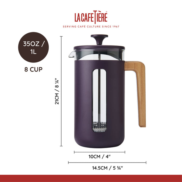 La Cafetière Pisa 8 Cup Cafetière Purple, 1L image 8